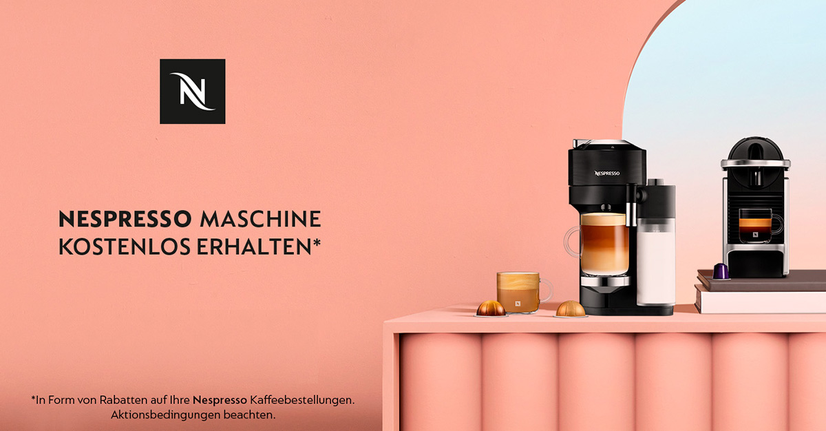 Jetzt Nespresso-Maschinenpreis in Kaffee-Rabatten zurückerhalten!