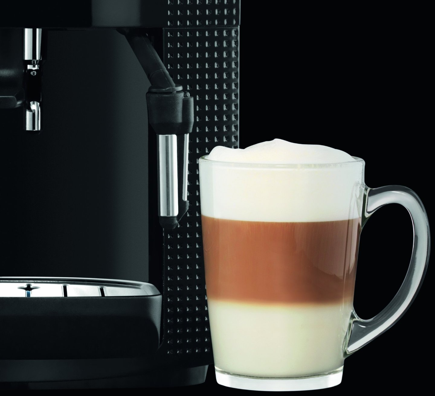 Krups EA8108 Kaffee-Vollautomaten Schwarz automatische Reinigung Milchsystem mit CappucinoPlus-Düse, 15 bar 
