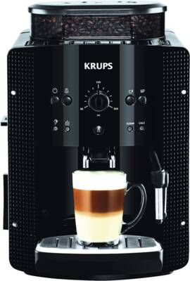 Krups EA8108 Kaffee-Vollautomaten Schwarz automatische Reinigung Milchsystem mit CappucinoPlus-Düse, 15 bar 