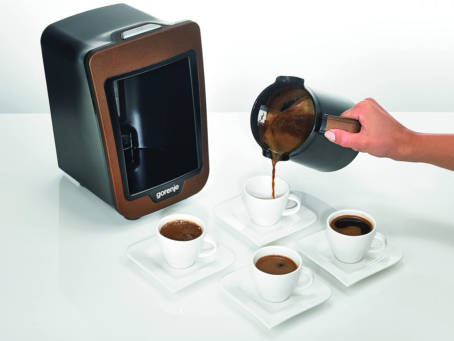 Gorenje ATCM730T Kaffeemaschine für türkischen Kaffee, Braun 